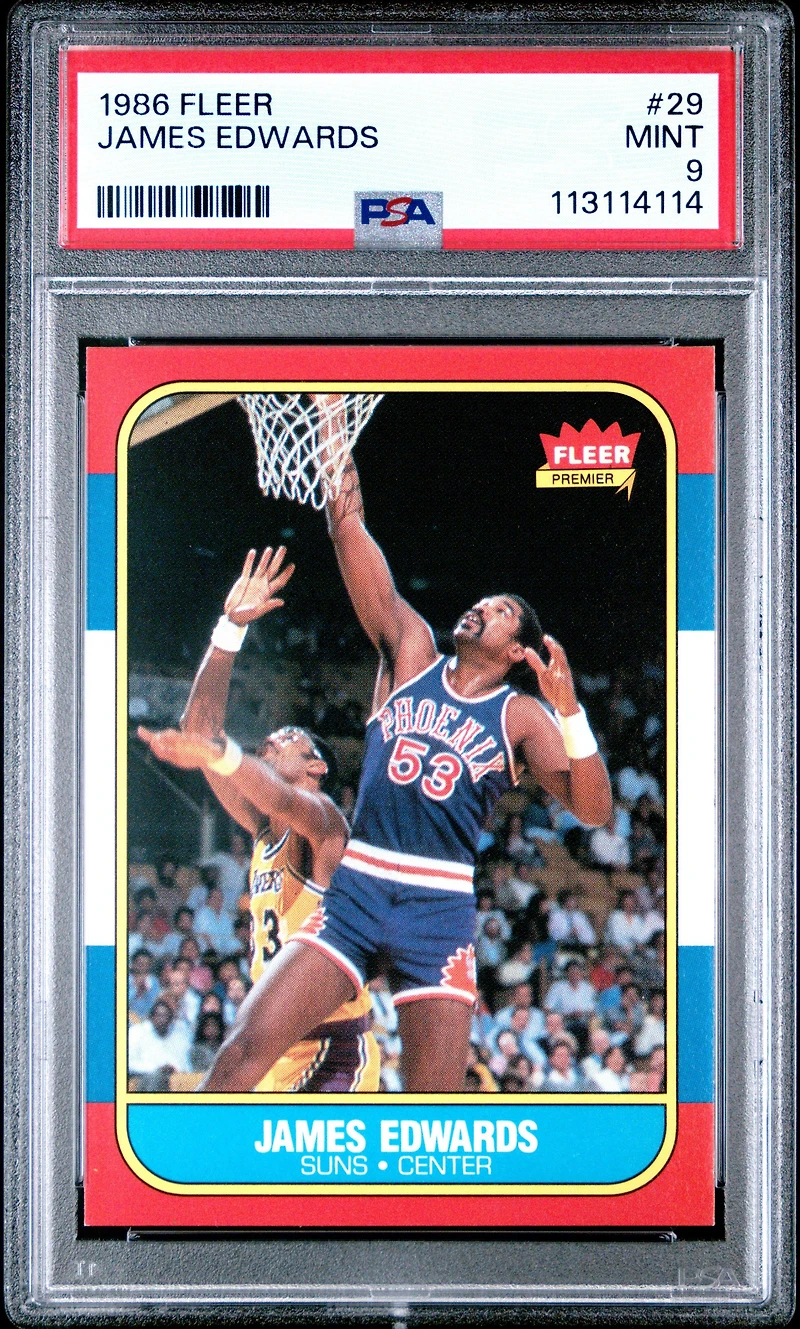 1986 Fleer 29 James Edwards PSA 9