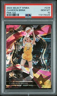 2024 Panini Select Wnba 228 Cameron Brink Pink Ice PSA 10