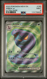 2023 Pokemon Mew En-151 185 Arbok Ex Ultra Rare PSA