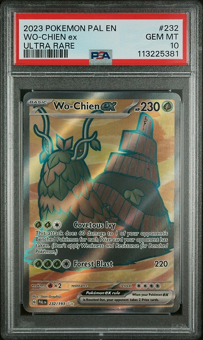 2023 Pokemon Pal En-paldea Evolved 232 Wo-chien Ex Ultra Rare PSA 10