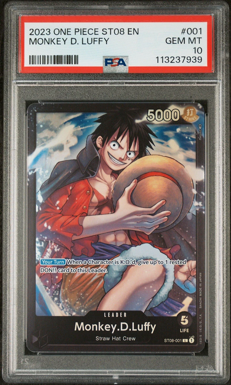2023 One Piece Starter Deck St08-monkey D. Luffy 001 Monkey D. Luffy PSA 10