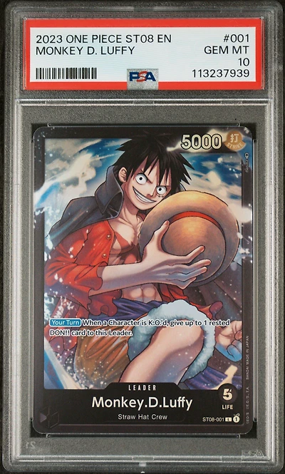 2023 One Piece Starter Deck St08-monkey D. Luffy 001 Monkey D. Luffy PSA 10