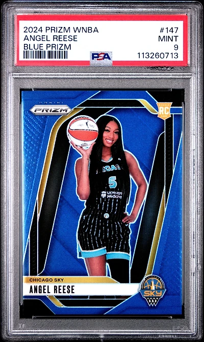 2024 Panini Prizm Wnba 147 Angel Reese Blue Prizm PSA 9