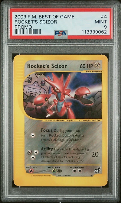 2003 Pokemon Best Of Game Promo 4 Rocket's Scizor PSA