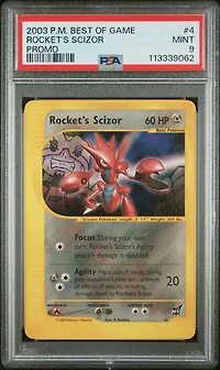 2003 Pokemon Best Of Game Promo 4 Rocket's Scizor PSA