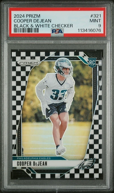 2024 Panini Prizm 321 Cooper Dejean Black & White Checker PSA 9