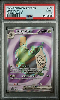 2024 Pokemon Twm En-twilight Masquerade 189 Sinistcha Ex Ultra Rare PSA