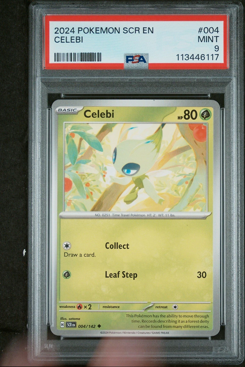 2024 Pokemon Scr En-stellar Crown 004 Celebi PSA 9
