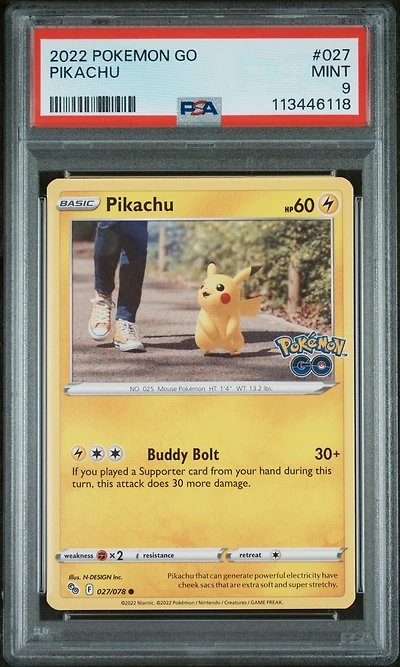 2022 Pokemon Go 027 Pikachu PSA