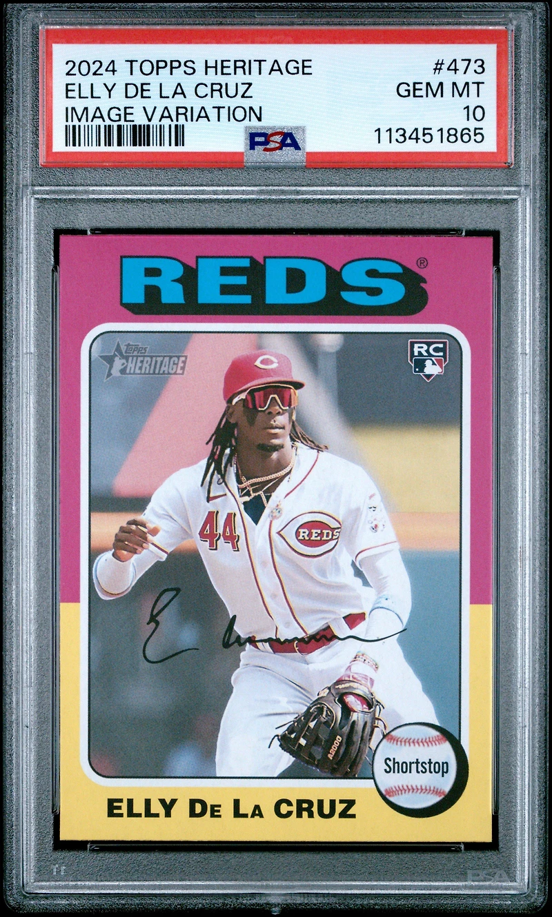 2024 Topps Heritage 473 Elly De La Cruz Image Variation PSA 10