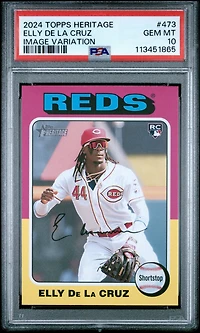 2024 Topps Heritage 473 Elly De La Cruz Image Variation PSA 10