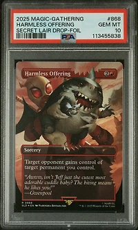 2025 Magic The Gathering Secret Lair Drop 0868 Harmless Offering Marvel's Deadpool-foil PSA 10