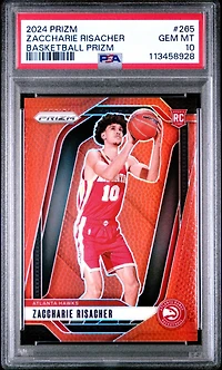 2024 Panini Prizm 265 Zaccharie Risacher Basketball Prizm PSA 10