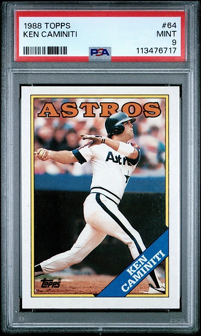 1988 Topps 64 Ken Caminiti PSA 9