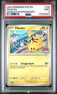 2024 Pokemon Svp En-sv Black Star Promo 190 Pikachu World Championships PSA