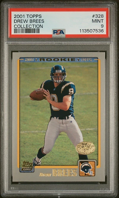 2001 Topps 328 Drew Brees Collection PSA 9