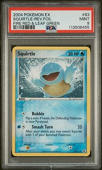2004 Pokemon Ex Fire Red & Leaf Green 83 Squirtle-reverse Foil PSA 9