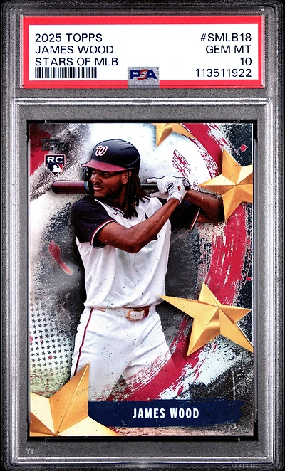 2025 Topps Stars Of Mlb Smlb18 James Wood PSA 10