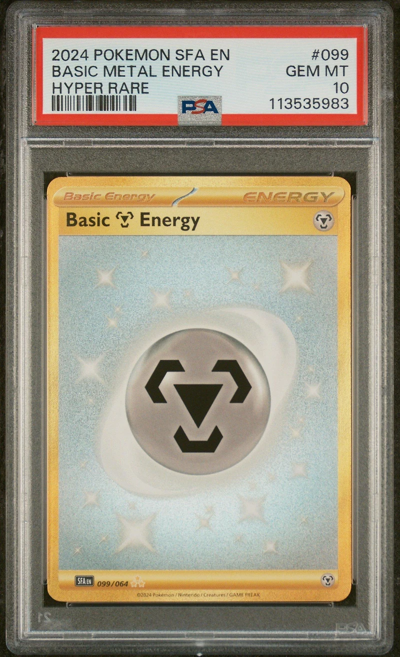 2024 Pokemon Sfa En-shrouded Fable 099 Basic Metal Energy Hyper Rare PSA 10