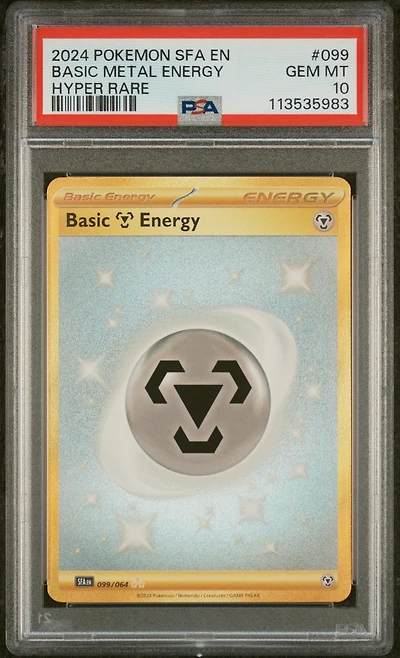 2024 Pokemon Sfa En-shrouded Fable 099 Basic Metal Energy Hyper Rare PSA 10