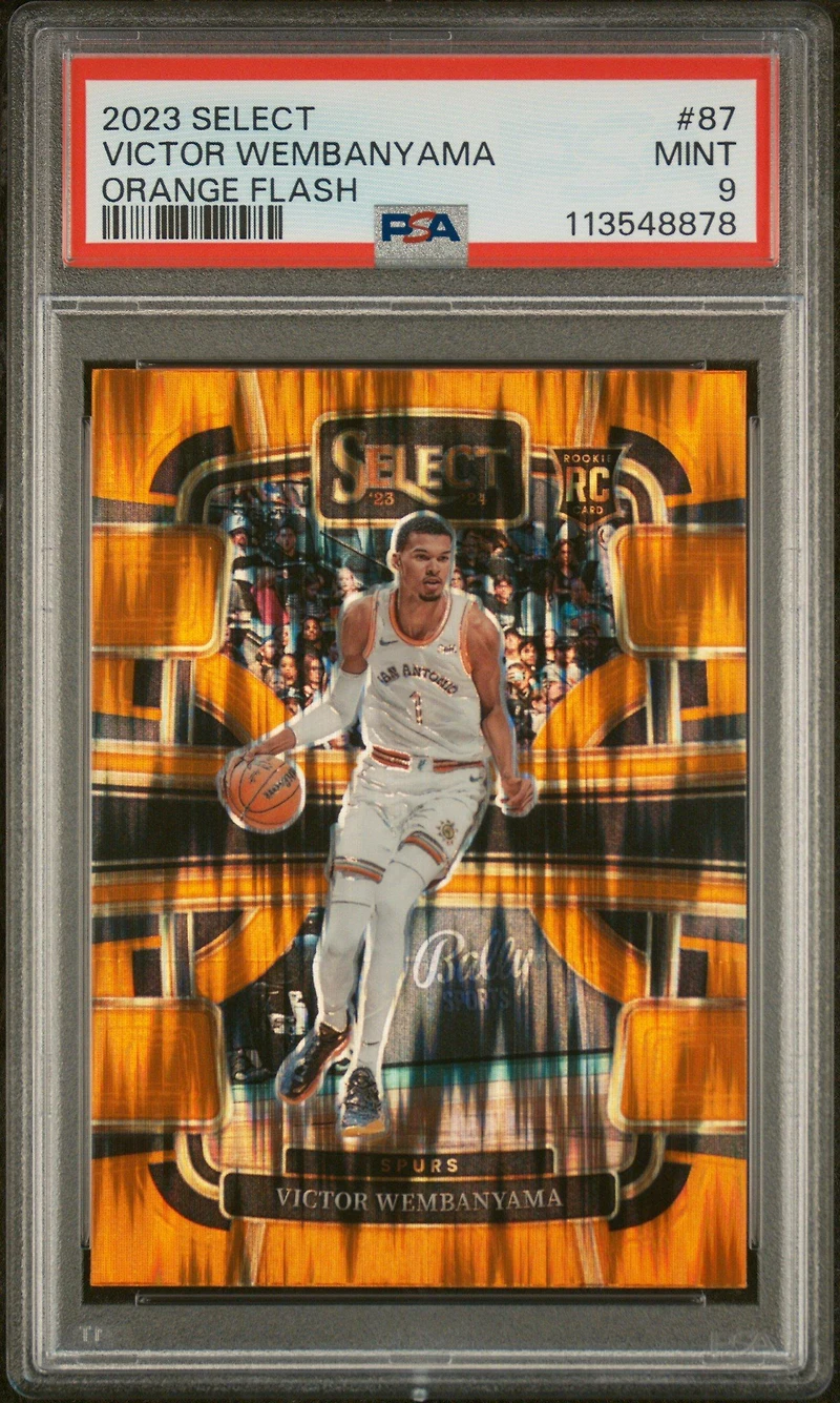 2023 Panini Select Victor Wembanyama Orange Flash PSA