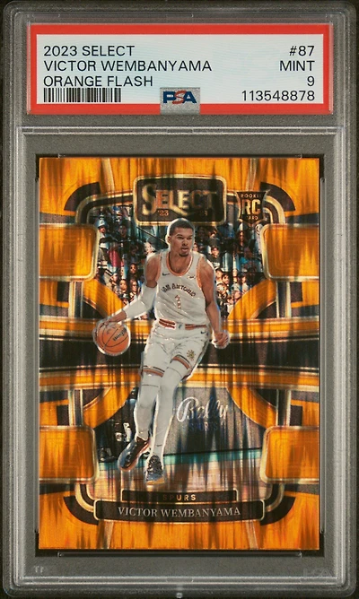 2023 Panini Select Victor Wembanyama Orange Flash PSA
