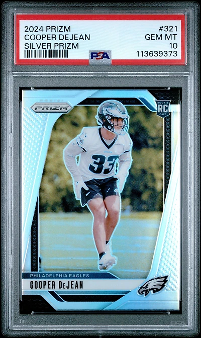 2024 Panini Prizm 321 Cooper Dejean Silver Prizm PSA 10