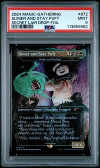2024 Magic The Gathering Secret Lair Drop 0872 Slimer And Stay Puft Ghostbusters: Slimer-foil PSA 9