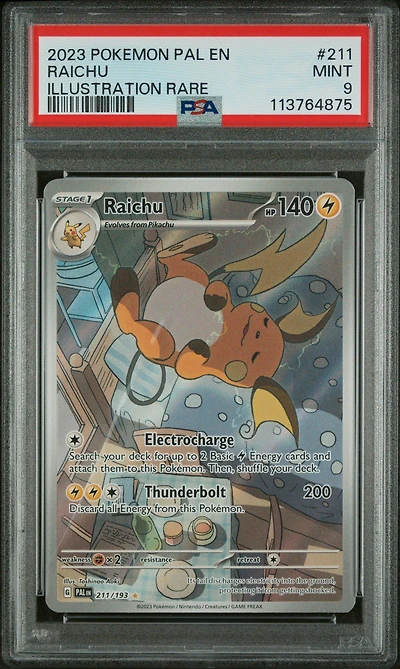 2023 Pokemon Pal En-paldea Evolved 211 Raichu Illustration Rare PSA