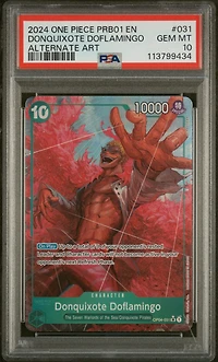 2024 One Piece Prb01-premium Booster -one Piece Card The Best- 031 Donquixote Doflamingo Alternate Art PSA 10