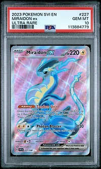 2023 Pokemon Svi En-scarlet & Violet 227 Miraidon Ex Ultra Rare PSA 10