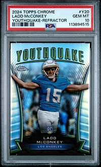 2024 Topps Chrome Youthquake Y20 Ladd Mcconkey Refractor PSA 10