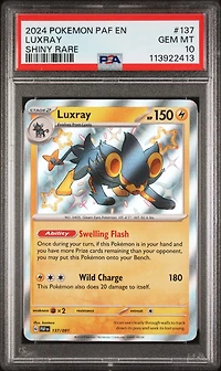 2024 Pokemon Paf En-paldean Fates 137 Luxray Shiny Rare PSA 10