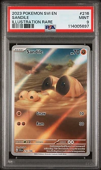 2023 Pokemon Svi En-scarlet & Violet 216 Sandile Illustration Rare PSA