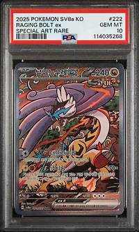 2025 Pokemon Korean Sv8a-terastal Fest Ex 222 Raging Bolt Ex Special Art Rare PSA 10