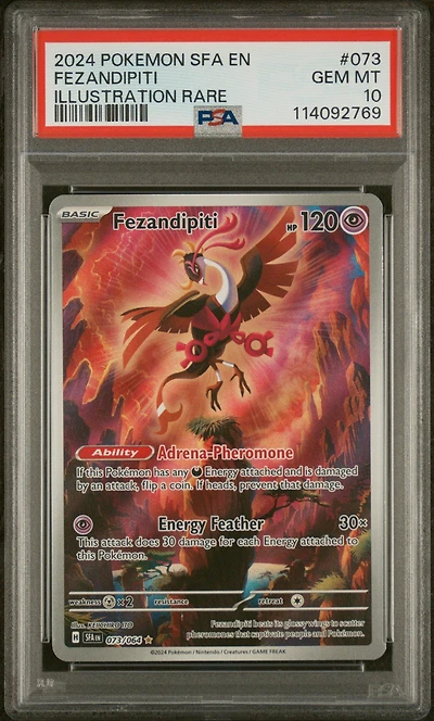 2024 Pokemon Sfa En-shrouded Fable 073 Fezandipiti Illustration Rare PSA