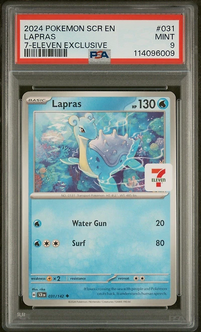 2024 Pokemon Scr En-stellar Crown 031 Lapras 7-eleven Exclusive PSA 9