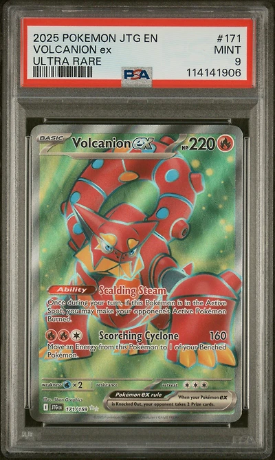 2025 Pokemon Jtg En-journey Together 171 Volcanion Ex Ultra Rare PSA