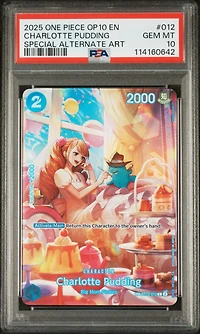 2025 One Piece Op10-royal Blood 012 Charlotte Pudding Special Alternate Art PSA 10