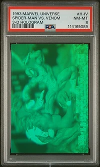1993 Marvel Universe 3-d Holograms H-iv Spider-man Vs. Venom PSA 8