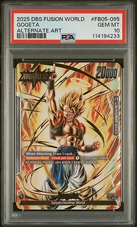 2025 Dragon Ball Super Card Game Fusion World New Adventure Fb05-095 Gogeta Alternate Art PSA 10