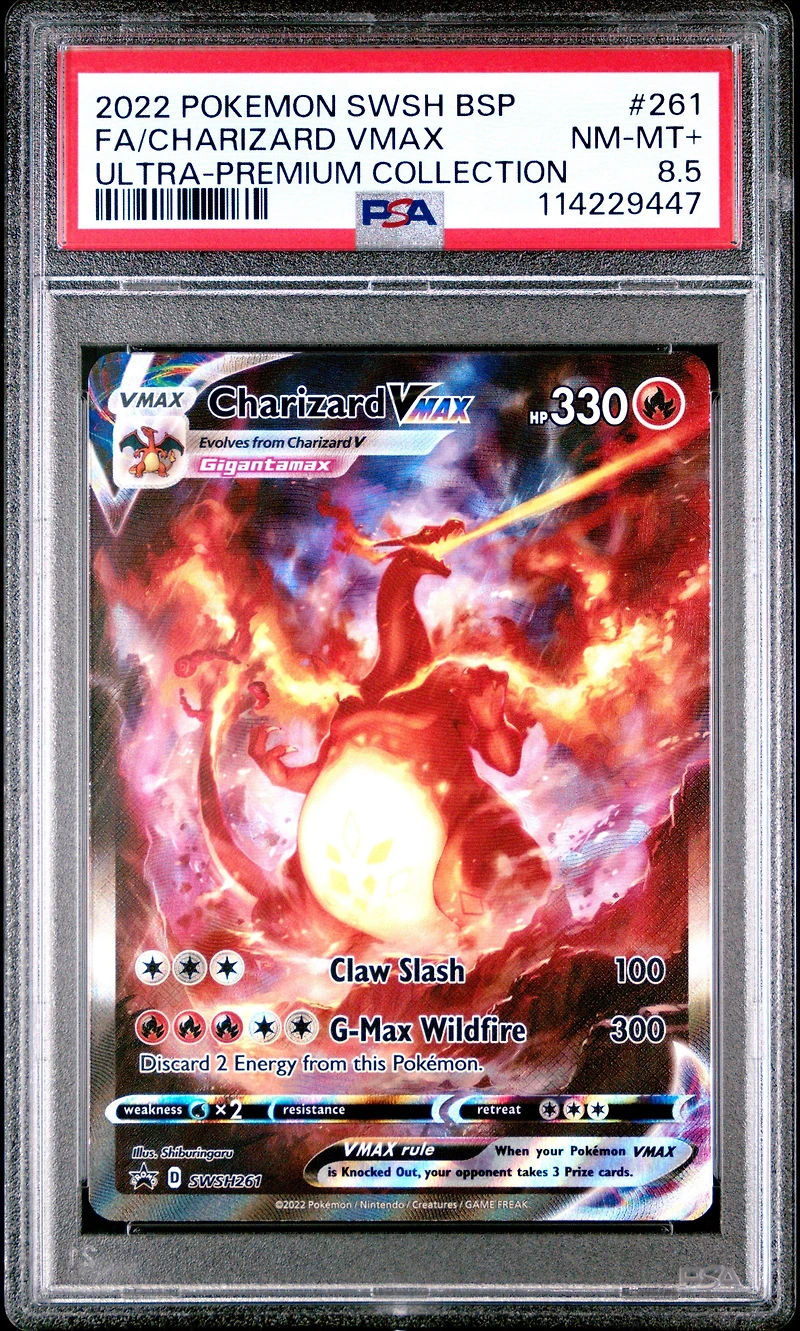 2022 Pokemon Swsh Black Star Promo 261 Full Art/charizard Vmax Sword & Shield Ultra-premium Collection-charizard PSA NM-MT+ 8.5