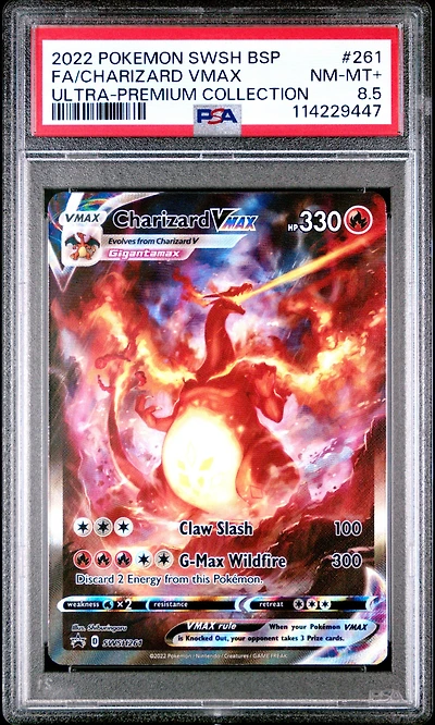 2022 Pokemon Swsh Black Star Promo 261 Full Art/charizard Vmax Sword & Shield Ultra-premium Collection-charizard PSA NM-MT+ 8.5