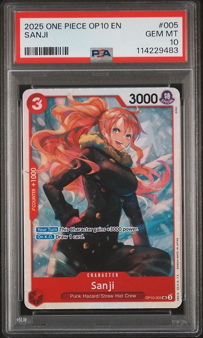 2025 One Piece Op10-royal Blood 005 Sanji PSA 10