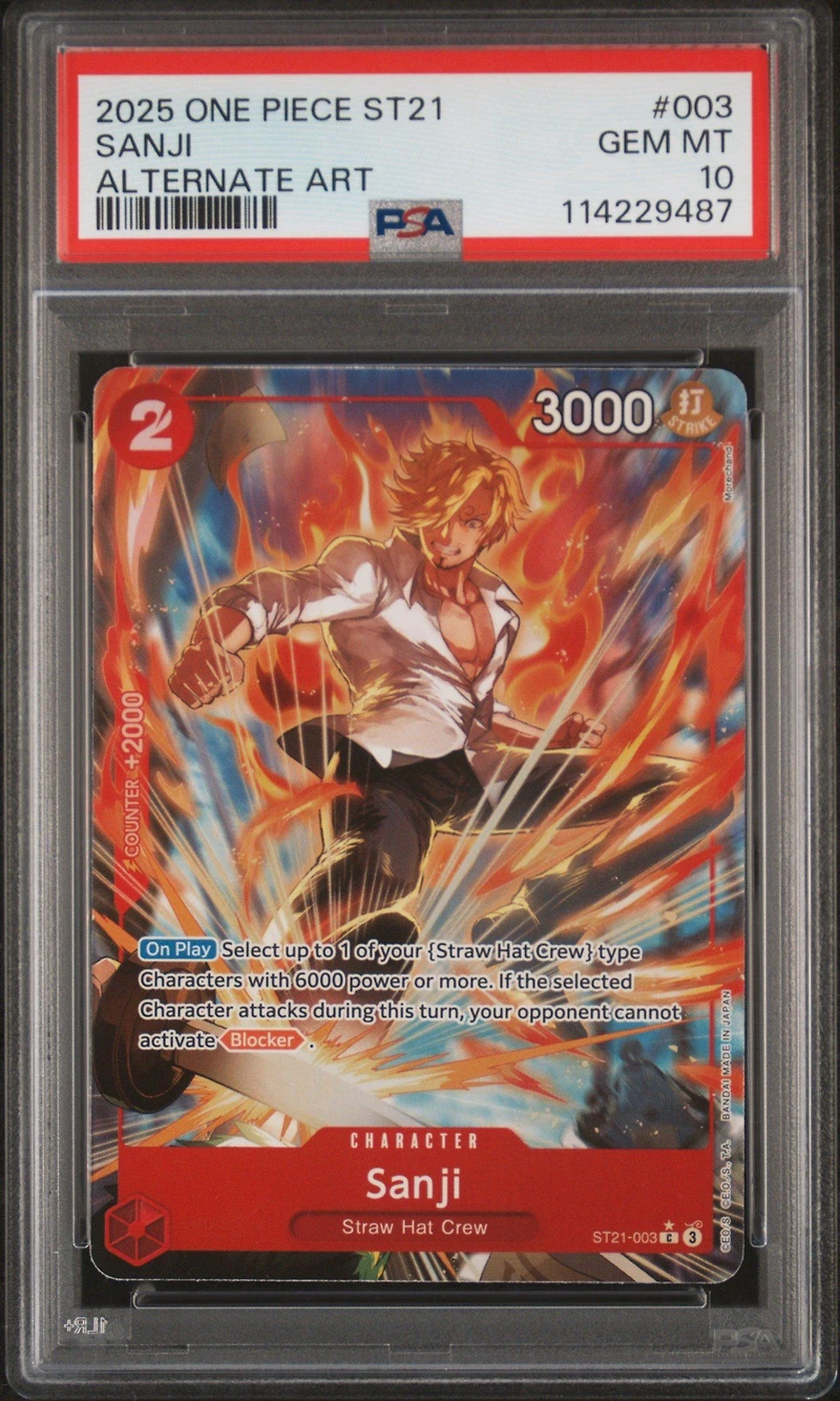 2025 One Piece Starter Deck St21-ex Gear 5 003 Sanji Alternate Art PSA 10