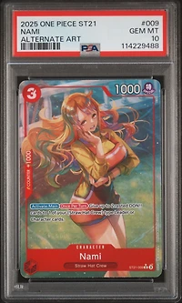 2025 One Piece Starter Deck St21-ex Gear 5 009 Nami Alternate Art PSA 10