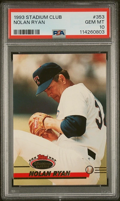 1993 Stadium Club 353 Nolan Ryan PSA 10
