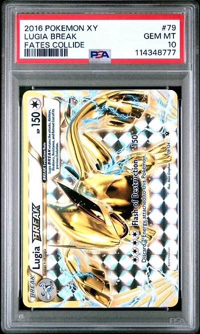 2016 Pokemon Xy Fates Collide 79 Lugia Break PSA