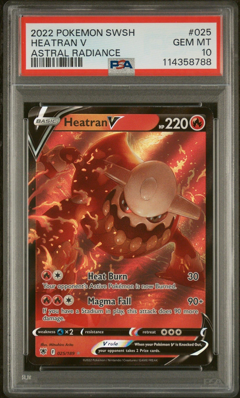 2022 Pokemon Sword & Shield Astral Radiance 025 Heatran V PSA 10