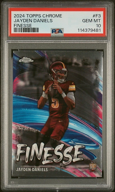 2024 Topps Chrome Finesse F3 Jayden Daniels PSA